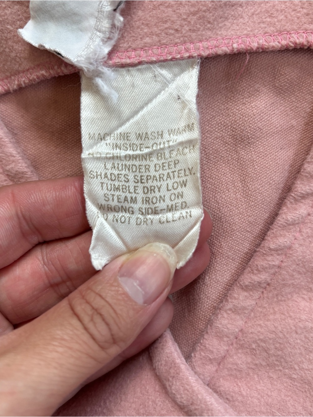 Vintage 70s Pastel Pink Faux Suede Vest - Picture 7 of 7